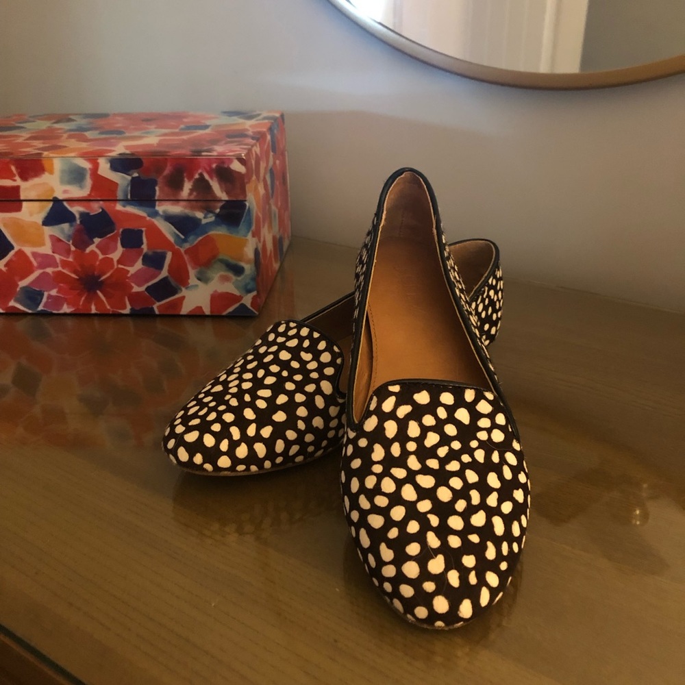 Spotted calf hair loafers